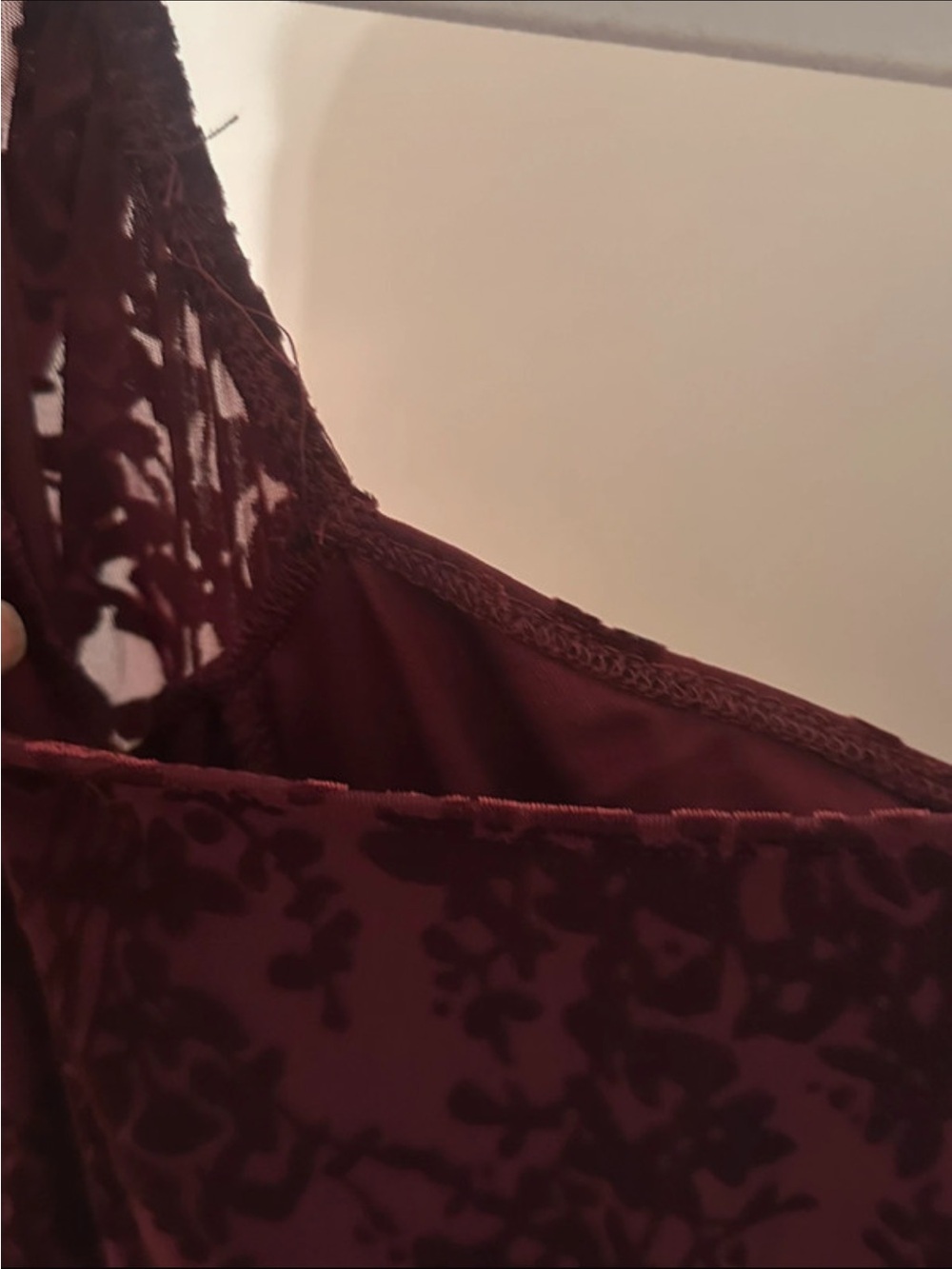 Cider Wine Crushed Velvet Mini Dress - Picture 4 of 6